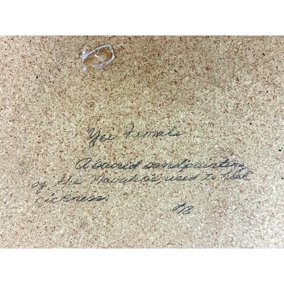 Navajo Yei Sandpainting Framed Artwork 18x18 Southwestern Native American Art - Picture 6 of 6